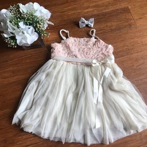 Bardot Junior Toddler Girl Dress + Hair Bow